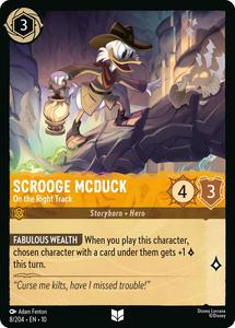 Disney Lorcana Singles: Scrooge McDuck - On the Right Track (8/204) [Whispers in the Well]