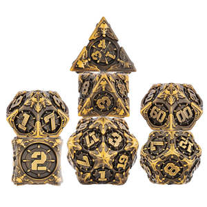 Metal Dice: Dwarven Generator - 7 Piece Metal Polyhedral Dice Set & Dice Case