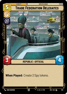 Star Wars Unlimited Singles: Trade Federation Delegates (701) (Foil) (701) [Secrets of Power]