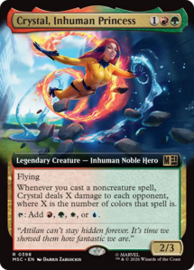Magic The Gathering 1 Rares: Crystal, Inhuman Princess (Extended Art) [Marvel Super Heroes Commander]