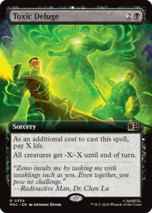 Magic The Gathering 1 Rares: Toxic Deluge (Borderless) [Marvel Super Heroes Commander]