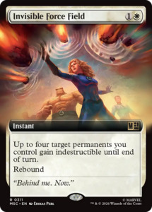 Magic The Gathering 1 Rares: Invisible Force Field (Extended Art) [Marvel Super Heroes Commander]