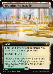 Magic The Gathering 1 Rares: Bountiful Promenade (Extended Art) [Marvel Super Heroes Commander]