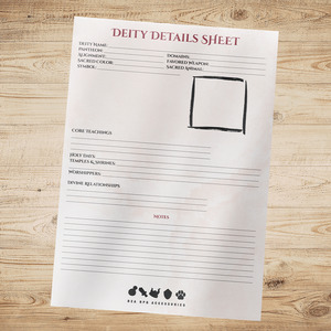 Deity Details Sheet for Dungeons & Dragons (Fillable & Printable PDF)