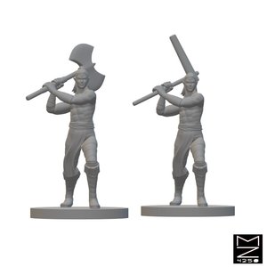 Beamini Rpg Miniatures: Elf Barbarians | BeaMini Unpainted RPG Miniatures