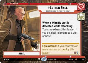 Star Wars Unlimited Singles: Luthen Rael - Don't You Want To Fight For Real? (Hyperspace) (277) (277) [Secrets of Power]