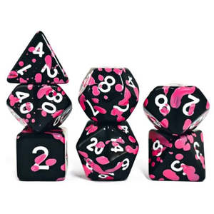 Jennifer's Dice - 7 Piece Polyhedral Dice Set + Dice Bag