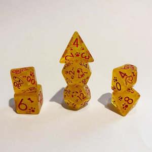 Tiny Jack - 7 Piece Polyhedral Dice Set + Dice Bag
