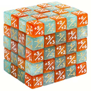 TCG Counter Dice (pack of 20) - Orange & Teal