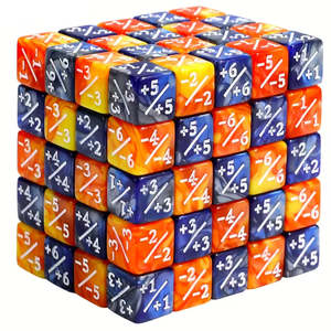 Card Accessories: TCG Counter Dice (pack of 20) - Orange & Blue