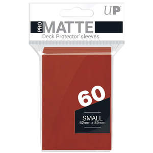 Card Accessories: Ultra Pro Small Matte Deck Protector Sleeves 60 Pack - Red