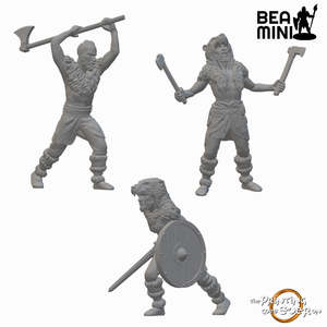 Monsters: Berserkers | BeaMini Unpainted RPG Miniatures