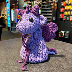 Dice: Handmade Crochet Dice Dragon - Light Purple