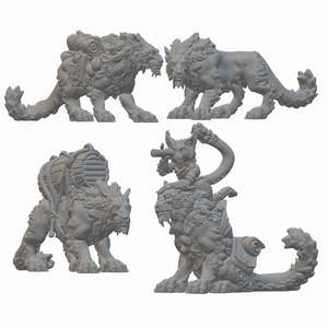 Tabaxi Trader & Pack Cats | BeaMini Unpainted RPG Miniatures