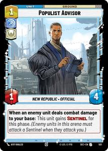Star Wars Unlimited Singles: Populist Advisor (551) (Foil) (551) [Secrets of Power]