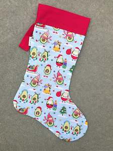 cotton: Christmas Stockings - Avo Smash with Red Top
