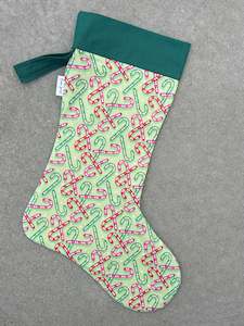 Christmas Stockings - Candy cane with Green Top