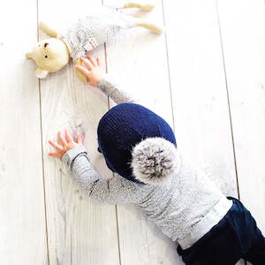 Harakeke Merino Hats: Harakeke Merino Hat - Navy