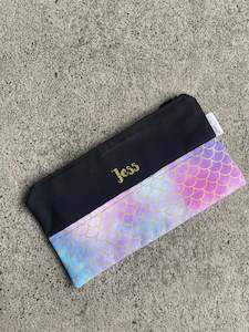 Pencil Cases: Pencil Case - Gold Mermaid