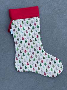 Christmas Stockings: Christmas Stockings - Christmas Tree with Red Top