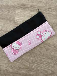 Pencil Cases: Pencil Case - Pink Kitty
