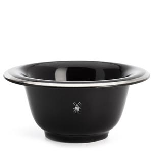 Muhle Porcelain Shaving Bowl Black with Platinum Rim