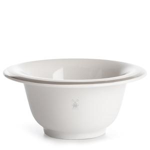 Muhle: Muhle Porcelain Shaving Bowl White with Platinum Rim