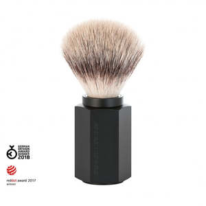Shaving Brushes: Muhle Hexagon Synthetic Silvertip Shaving Brush 31 M HXG Graphite