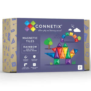 Creativity Activity Sets: Connetix Tiles | 24 Piece Mini Rainbow Pack