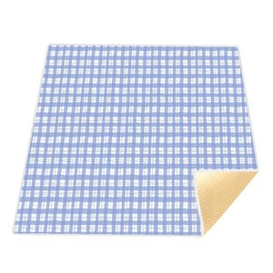 Painting Messy Play: Periwinkle Gingham Messy Mat