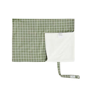 Nappy Accessories: Khaki Gingham Reusable Change Mat