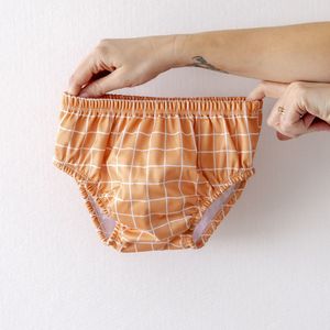Swim Nappies: Gingernut Gingham Large Swim Nappy