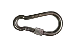Products: Carabiner Clip - 100mm S/S 316 with Screw Lock - Beauline