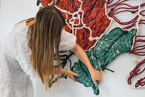 Wall Art: Restful | Giant Embroidery Tapestry | 2mt x 1.2mt