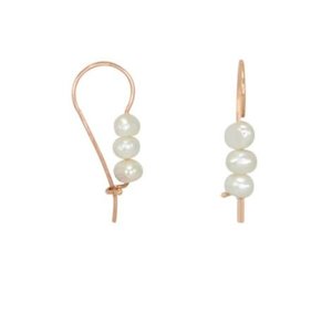 Simply Italian 3 Pearl Earring on French Hook