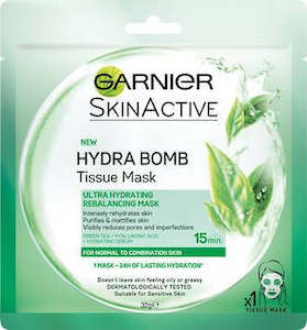 GARNIER HYDRABOMB GREEN TEA TISSUE MASK