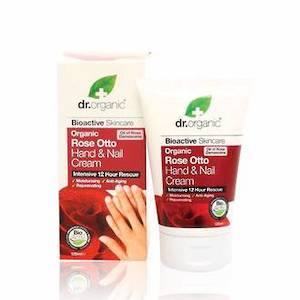 dr.organic ROSE OTTO HAND & NAIL CREAM 125ML