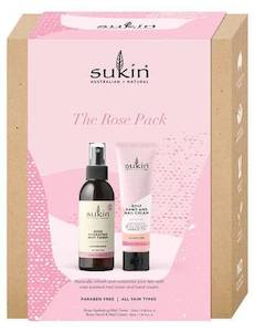 Hand Foot Care: SUKIN THE ROSE PACK TONER AND NAIL CREAM 125ML & 50ML