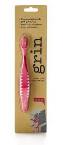 GRIN KIDS BIODEGRADABLE TOOTHBRUSH-PINK