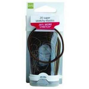 Hair Ties And Bands: QVS 20 SUPER STRETCHY THIN ELASTIC - BROWN