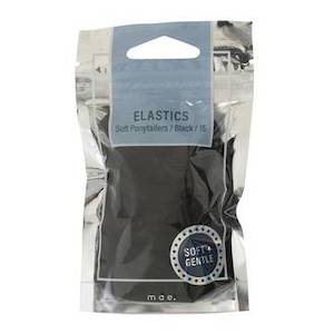 Hair Ties And Bands: QVS PONYTAILERS SOFT BLACK 15 PACK