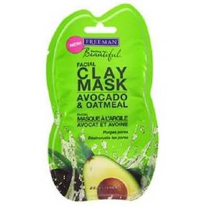Facial Masks: FREEMAN AVOCADO AND OATMEAL CLAY MASK 15ML SACHET