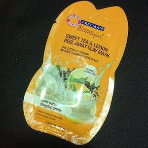 Facial Masks: FREEMAN SWEET TEA & LEMON PEEL-AWAY CLAY MASK 15ML SACHET