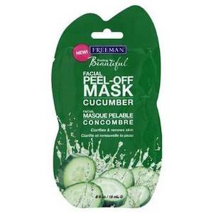 Facial Masks: FREEMAN CUCUMBER PEEL-OFF FACIAL MASK 15ML SACHET