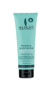 Body Scrubs: SUKIN RENEWING BODY SCRUB- GREEN TEA & JOJOBA 200ML