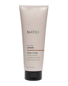 NATIO SELF TAN LOTION MEDIUM TO DARK 210ML