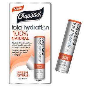 CHAPSTICK TOTAL HYDRATION 100% NATURAL FRESH CITRUS