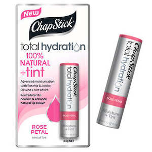 CHAPSTICK TOTAL HYDRATION 100% NATURAL ROSE PETAL