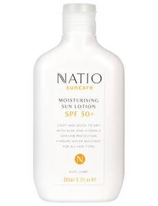 NATIO SPF50+ MOISTURISING SUN LOTION 200ML