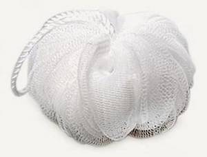 QVS LUXE BATH SPONGE PUMPKIN - WHITE